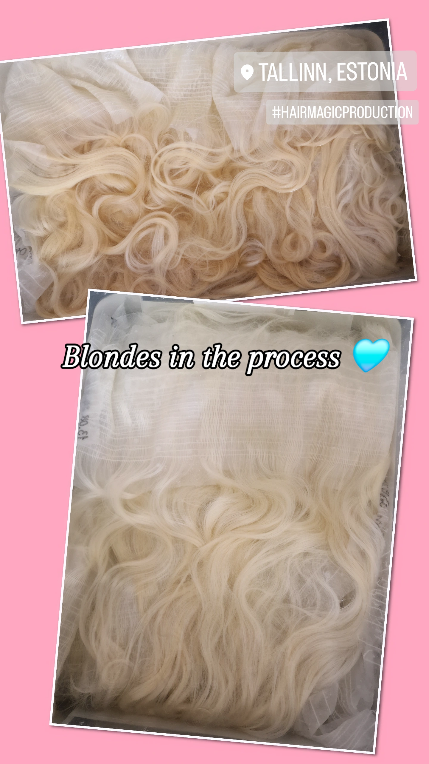 Blondide juuste tootmine